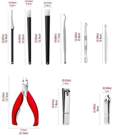 Nail Clipper Set 6/7/8 Piece Set of Nail Clippers Set Nail Set Personal Care Set Professional Pedicure Set Beauty Set Nail Clipper Kit (Color : Red Size : 8-Piece Set) - Buy Online on GoSupps.com