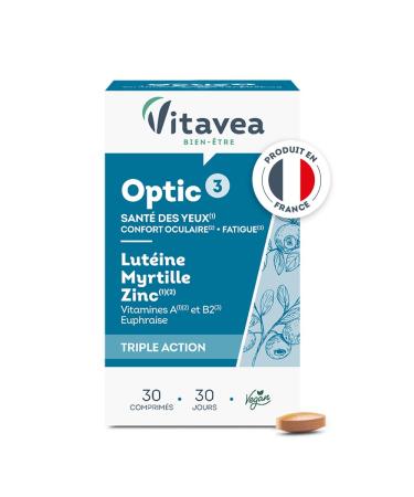 Vitavea Well-being - Vision Food Supplement - Comfort, Eye Health, Eye Fatigue - Lutein, Bilberry, Vitamin A