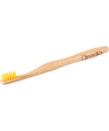 Nordics Organic Care Eco Toothbrush - Bamboo with Yellow Bristles | Sustainable & Biodegradable Dental Care - Buy Online on GoSupps.com