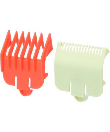 Professional Hair Clipper Guide Combs 2 Plastic Attachment Combs Rounded Teeth Easy Buckle Design Easy Hair Control (red and green) - Buy Online on GoSupps.com