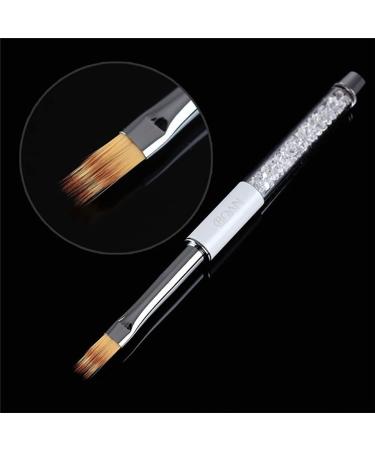 1PC UV Gel Nail Brush with Rhinestone Handle - Nylon Ombre Art Painting Pen for Pro Nail Design & Gradient Color - Buy Online on GoSupps.com