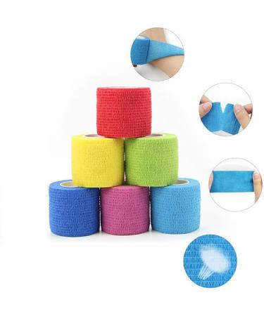 Buy 6 Rolls Non Woven Self Adhesive Cohesive Bandage - Breathable Athletic Tape for Pets & Sports - Elastic Wrap for Wrist & Ankle - International Shipping Available - Buy Online on GoSupps.com