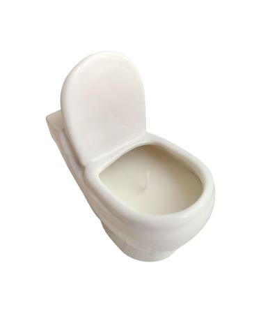 Scented Candles Toilet Style Soy Candles Funny Gift Rich Fragrance Romantic Decorative Aromatherapy Candle for Bedroom Office Bar for Valentines Day Christmas Birthday(White)