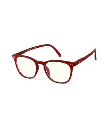 JOOX Reading Glasses for Women and Men, Square Blue Light Blocking Readers with Spring Hinge Burgundy 1.5 x