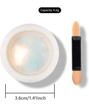 Chrome Nail Powder Chameleon Metallic Nail Art Pigment Powder Iridescent Pigment Pearly Highlight with Sponge Stick for Wedding nail glitter powder - Buy Online on GoSupps.com
