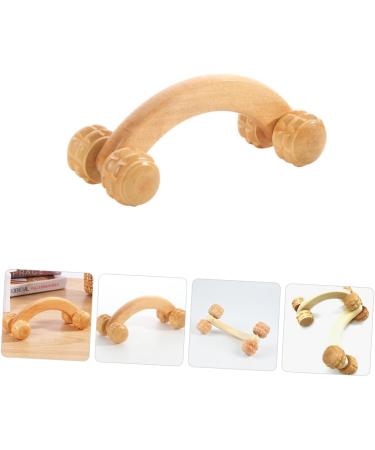 Lurrose Wooden Massage Roller - Back & Facial Massage Device for Deep Tissue Relief | Handwick Foot & Arm Roller 17x6.8cm - Buy Online on GoSupps.com