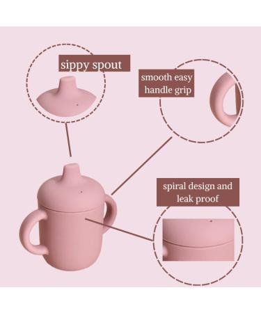 Moguda Silicone Sippy Cup Training for Baby | Spill Proof Soft Spout Lid | Easy Grip Handles | Unbreakable Design | 5oz Capacity | Ideal for 6-12 months | Silikong Non-Slip No-Spill Drinking Solution - Buy Online on GoSupps.com