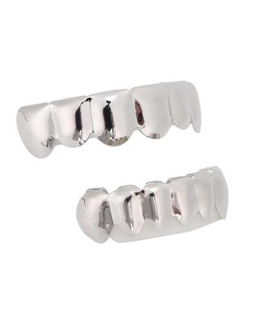 Shiny Teeth Hip Hop Brass Teeth Set - Gold Silver Rose Gold Black for Halloween Party | Real Gold Plating - Buy Online on GoSupps.com