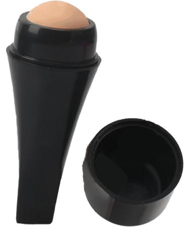Volcanic Stone Facial Roller - Portable & Reusable Oil Absorbing Roller for Eco-Friendly Skin Care (Black - Buy Online on GoSupps.com