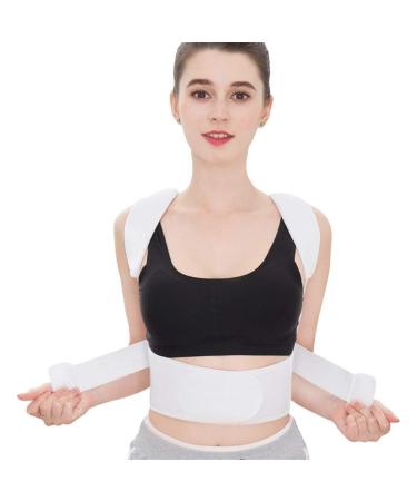 Posture Back Corrector Clavicle Spine Back Shoulder Support Belt Back Pain Relief Posture Correction Prevents Slouching Uni (Color : White Size : M) (White XL) (White XL) White X-Large - Buy Online on GoSupps.com
