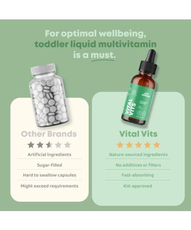 Herbs Vegan Toddler Multivitamin Liquid Drops for Overall Health Support - 30 Servings - Buy Online on GoSupps.com