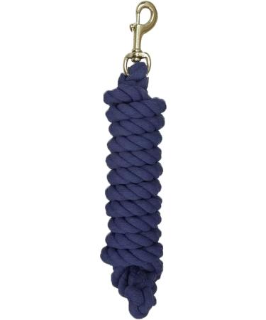 TrustBreech 10ft Solid Cotton Lead Rope - Made in USA - 5/8 inch Thick - Heavy-Duty Bolt Snap - Handmade Soft Dark Grey Blue - Buy Online on GoSupps.com