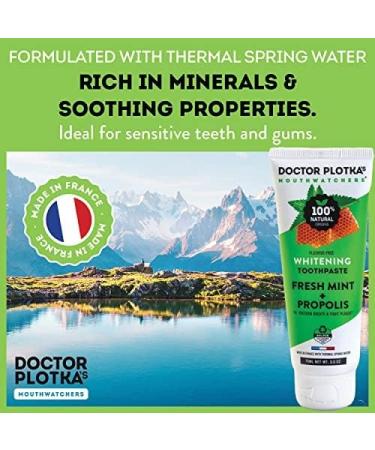 Dr. Plotka's Natural Fluoride-Free Whitening Toothpaste | Organic Propolis & Mint | Sensitive Teeth & Gums | 3oz Tube - Buy Online on GoSupps.com