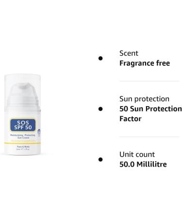 SOS SPF 50 Sun Cream 50ml - Ultimate Sun Protection for Your Skin - Buy Online on GoSupps.com