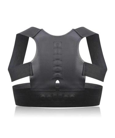 n/a Orthosis Corset Back Brace Posture Corrector Sport Therapy Magnetic Posture Upper Back Corrector (Color : Black Size : Medium-M) Black Medium-M