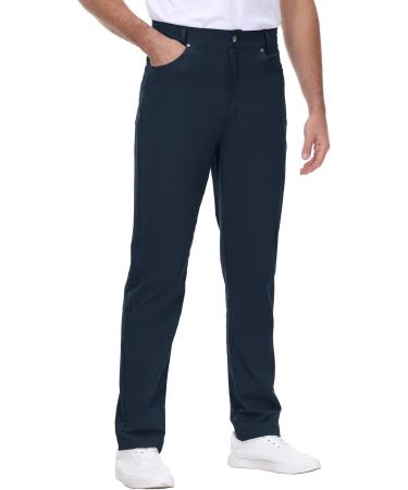 Gopune Men's Stretch Golf Pants Navy 40 | Outdoor Work Casual Pant with Pockets - Buy Online on GoSupps.com