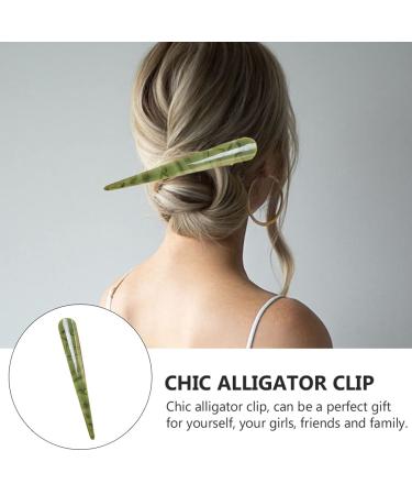 Shop Lurrose Acrylic Duck Beak Hair Clips - Long Green Salon Style Clips for Effortless Hair Styling - Buy Online on GoSupps.com