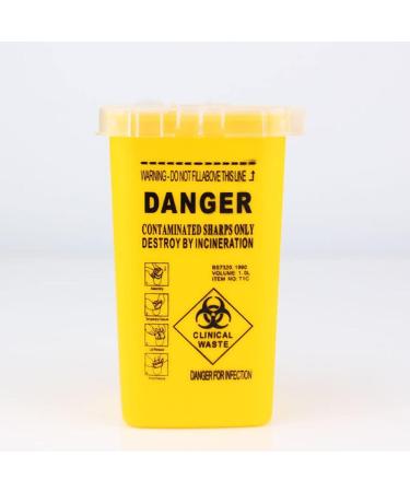 EXCEART Small Flip Top Sharps Disposal Container for Diabetic Needles - Yellow - Buy Online on GoSupps.com
