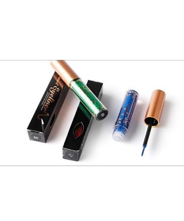 FOMIYES Colored Eyeliners Glitter Eye Shadow Liquid Women Eyeliner Metal Cosmetic Pearlescent Miss medium As Shown