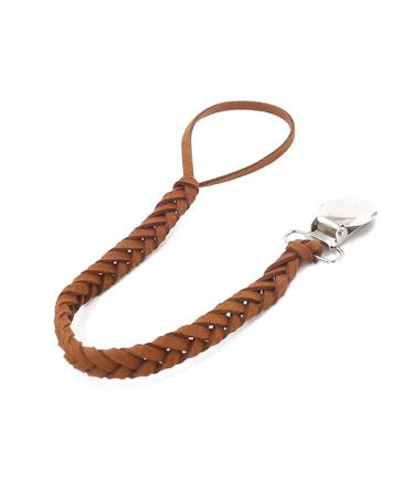 Buy Windy5 Leather Woven Pacifier Chain - Colorful Braided Clip Holder & Teether for Babies (Brown+Black) - International Shipping Available - Buy Online on GoSupps.com