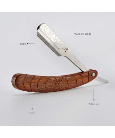 Stainless Steel Straight Razor with Spider Grain Handle | Men's Wet Shaving Tools for a Perfect Shave - Buy Online on GoSupps.com