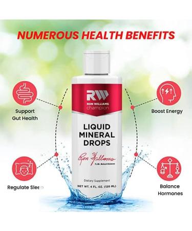 Ron Williams Liquid Trace Minerals - 4 fl. oz. | Supports Metabolism, Hormones, Energy, Gut Health, Sleep, and Mood - Buy Online on GoSupps.com