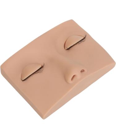 Vivid Half Face Makeup Head with 3 Pairs Removable Eyelids for Lash Extensions Practice Compact Lightweight Suitable for Display (Skin Color) - Buy Online on GoSupps.com