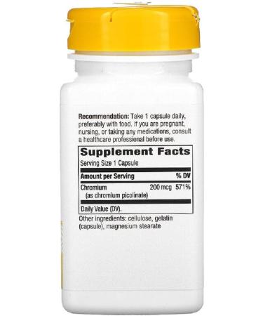 Nature's Way Chromium Picolinate 100 Cap - Supports Healthy Blood Sugar Levels - Buy Online on GoSupps.com