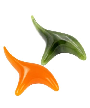 Gleavi 2st Massage-Schabestab Massage tools Face massage devices acupuncture stick stick to relax the exhaust gua Sha massage board trigger point tool resin resin