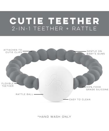 Ryan and Rose Cutie Teether Rattle - Charcoal - Buy Online on GoSupps.com