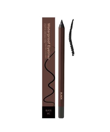 Anti-Smudge Eyeliner Pencil - Dual Function 24-Hour Waterproof Sharpener Smooth and Waterproof Beauty Makeup with Eyebrow Pen for Travel Swimming and Parties
