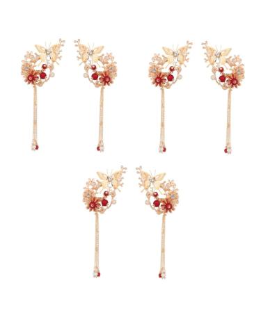 minkissy 3 Pairs kimono hair accessories for women Geisha Hair Accessories Hair Clips Chinese Traditional Hair Sticks Japanese Hair Accessories Chinese Hairpins wedding Miss rhinestones