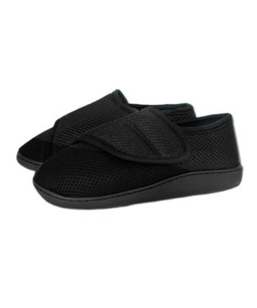 Breathable Diabetic Shoes for Women Indoor Unisex Diabetic Shoes Diabetic Shoes for Men A Cozy Winter for Seniors 8 Black