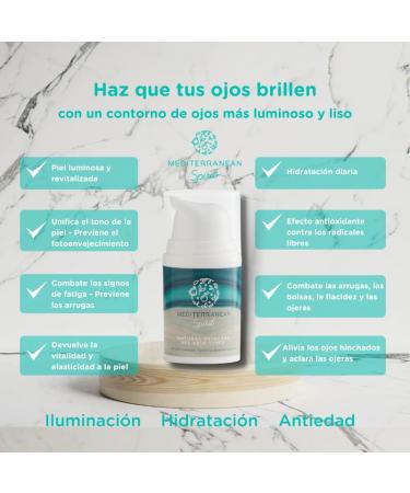 Best Hyaluron Retinol Eye Cream for Wrinkles & Dark Circles - Natural Organic Anti-Aging Formula | 15ml Mediterranean Spirit - Buy Online on GoSupps.com