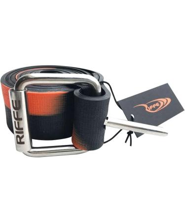 Riffe Marseilles Rubber Weight Belt with Stainless Steel Buckle - Black Orange - Buy Online on GoSupps.com