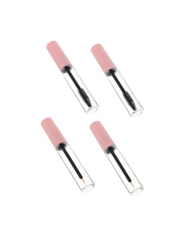 POPETPOP 4pcs Eyeliner Stick Pet Clear Lip Gloss Mascara Shadow Tip Liner Bottle Tubes Lined Eyelash 1 ml (Pack of 1) Pink