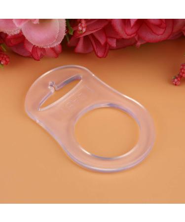 10-Piece Silicone Clear Baby Pacifier Holder Clip & Case | Transparent Adapter for Button Style Pacifier Leash & Teething Toys - Buy Online on GoSupps.com