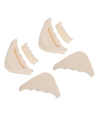 6 Pairs Half Size Padded Toe Plug Unisex Shoe Filler of Foot pad Anti Shoe Insole Big Shoe Plug Toe Support Insoles Front feet Men and Women High Elastic Sponge Color of Skin 7.2x3.5x1.6cm