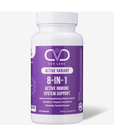CVD Labs Active Variant Immune Support Supplement with Vitamin D3 Vitamin C & Zinc Multivitamin for Women & Men 30 Capsules