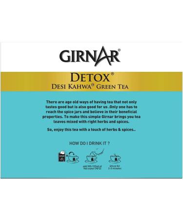 gnr Girnar Detox Green Tea Desi Kahwa 100 Theezakjes - Buy Online on GoSupps.com