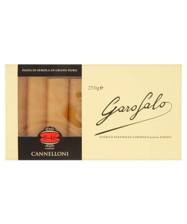 Italian Gourmet E.R. Garofalo Cannelloni 8-46 Pack of 10 Neapolitan durum wheat semolina packets with 250g of IGP pasta + Italian Gourmet Polpa 400g