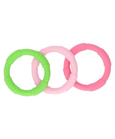Teething Bracelet Soft Portable 3pcs Teething Ring Gum Relief for Home Travel for Infant (Style 2)