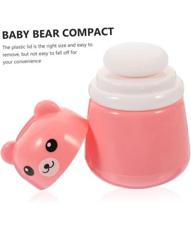 Minkissy 9 Pcs Powder Puff Box Set | Baby Body Powder Puff Travel Dispenser | Infant Talcum Powder Bottles | Pink Sponge | Powder Storage Bottle - Buy Online on GoSupps.com