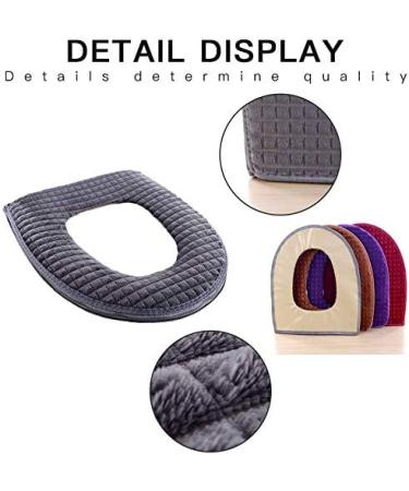 Bathroom Soft Toilet Seat Cover Pad - Washable & Comfortable - Fits Most Toilet Lids - Gray - Buy Online on GoSupps.com