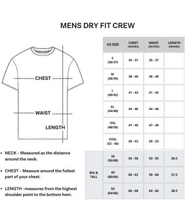5-Pack Men's Large Active Performance Crew T-Shirt Set - Moisture Wicking & Dry-Fit Technology - Buy Online on GoSupps.com