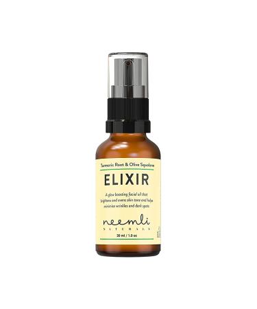 Neemli Naturals Turmeric Root & Olive Squalane Elixir | Facial Oil Deeply Hydrates Rich in Vitamin For Dull Skin Dark Spots & Pigmentation (1 Ounce Pack of 1) 1 Fl Oz (Pack of 1)