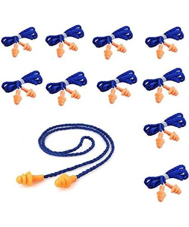 Binifub 100 Pairs Individually Wrapped Soft Silicone Corded Ear Plugs Reusable Hearing Protection Rubber Earplugs - Buy Online on GoSupps.com