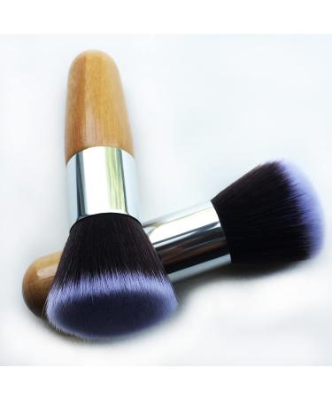 RN BEAUTY 2-Piece Makeup Brush Set - Blush & Foundation Brushes with Bamboo Handles | Soft Synthetic Fibers for Flawless Blending - Perfect for Liquid Cream & Powder Makeup - Buy Online on GoSupps.com