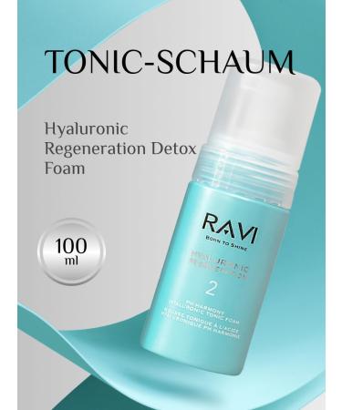 RAVI Born to Shine Tonic Foam pH Harmony Hyaluronic Regeneration Tonic Foam Hydrating Tonic Preparation for Skin Care Daily Care 100 ml - Buy Online on GoSupps.com