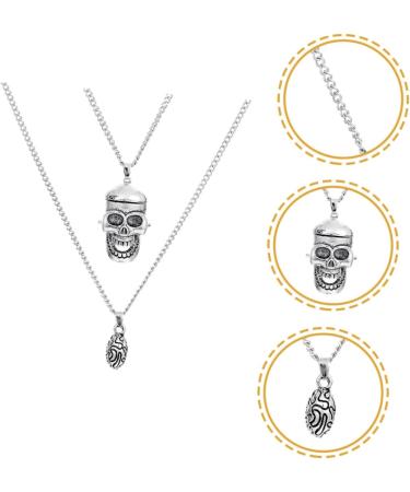 HAPINARY Clavicle Chain Skull Necklace Pendant for Men Male Neck Chain Mens Hip-hop Neck Chain European and American Lovers - Buy Online on GoSupps.com